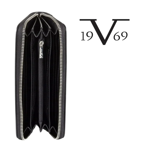 ITALIA BY VERSACE 1969 🖤 Candela Wallet - Black/Silver 💯 - Picture 2 of 3